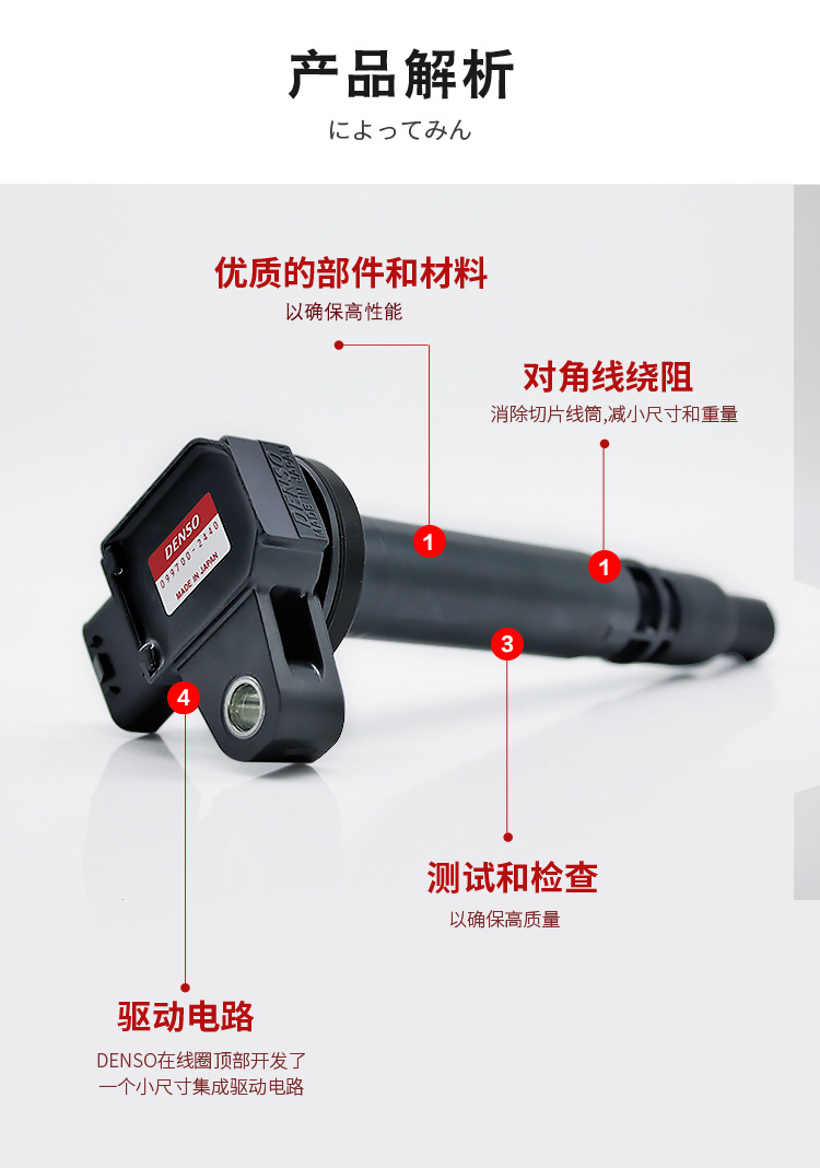 FT Denso ignition coil original for Toyota Corolla, Reiz, Crown, RAV4, Camry, Highlander
