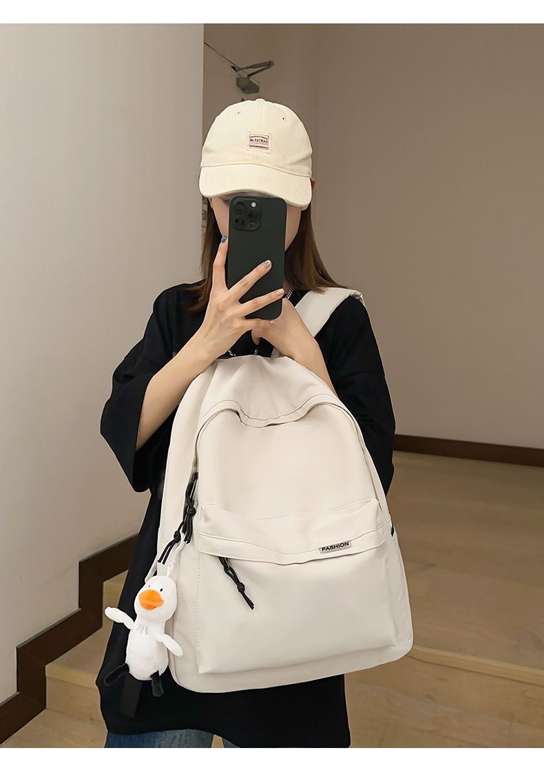 Men's Backpack Simple Large Capacity Travel Backpack Women's Casual Japanese Style Middle School High School College Student School Bag