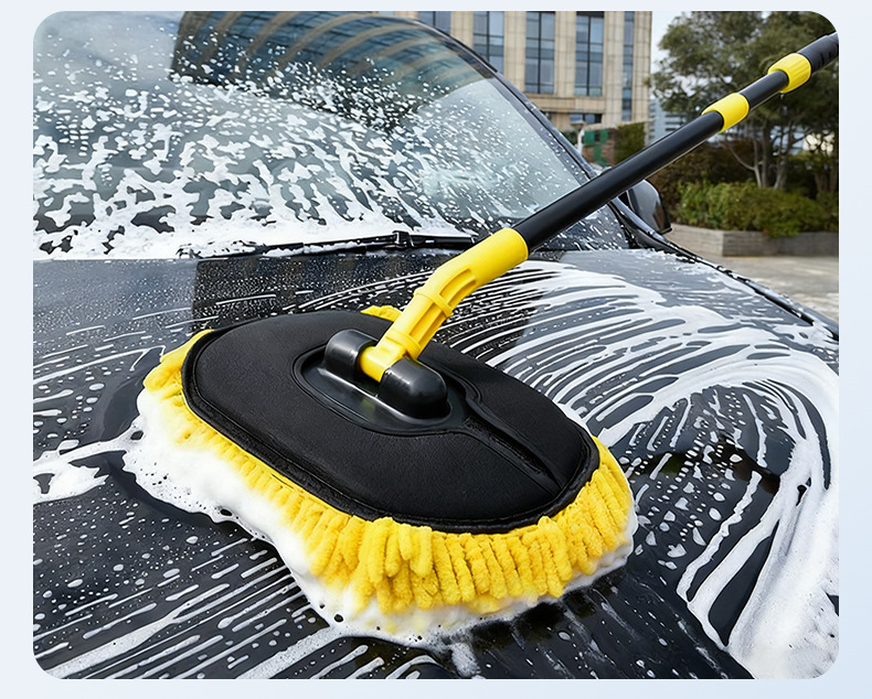 Car Wash Mop Does Not Damage Car Paint, Special Soft-Bristled Car Wash Brush, Car Retractable Car Wiping Tool, Complete Set of Tools