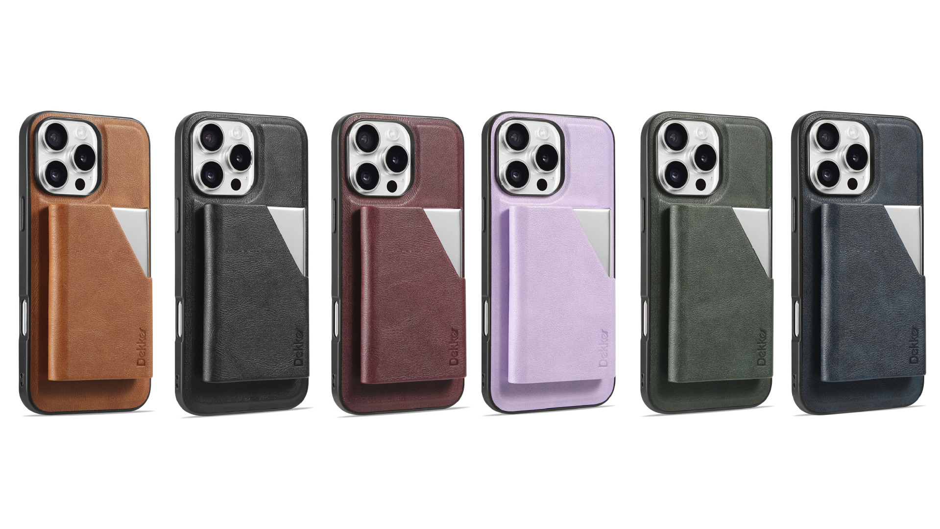 Pu Leather Solid Color Business Phone Cases Phone Accessories display picture 1