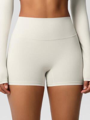 Women's Solid Color High Waist Shorts High Stretch