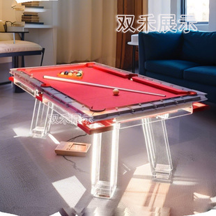 Acrylic Pink Billiard Table Transparent Designer Billiard Table Standard Household High-End Billiard Table House Ktv