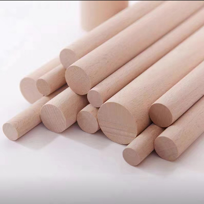 Madera de haya, madera sólida, madera redonda, madera redonda DIY, barra de madera redonda de 1 metro de largo, barra de madera de madera sólida, madera