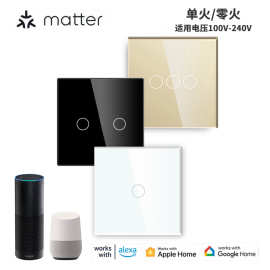 欧规英规Matter WiFi智能开关跨境专供支持HomeKit