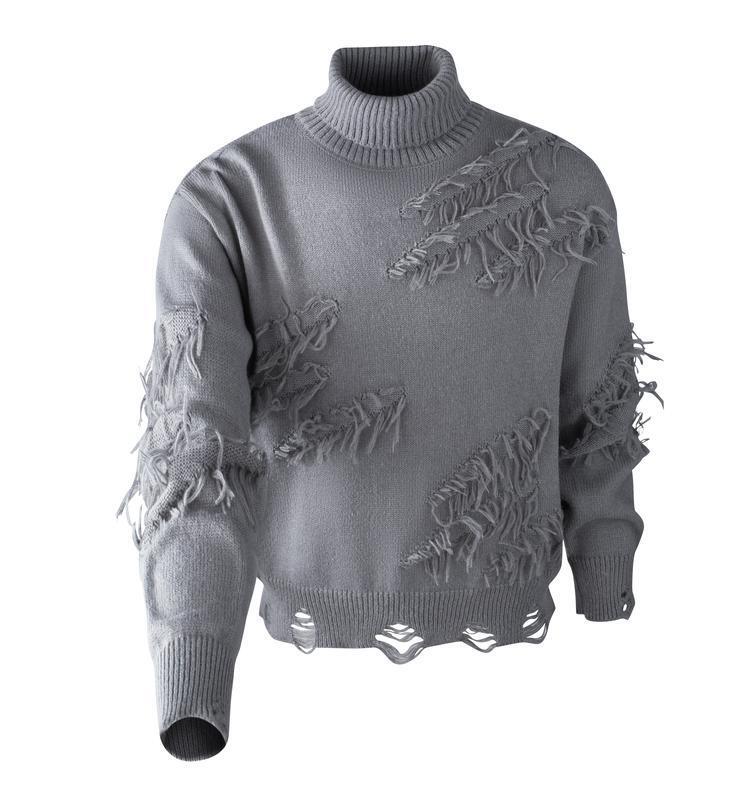 Q 38261 American High Neck Sweater High-Neck Knitwear Cross-Border European and American Market Q 38261 American High Neck Sweater High-Neck Knitwear Cross-Border European and American Market