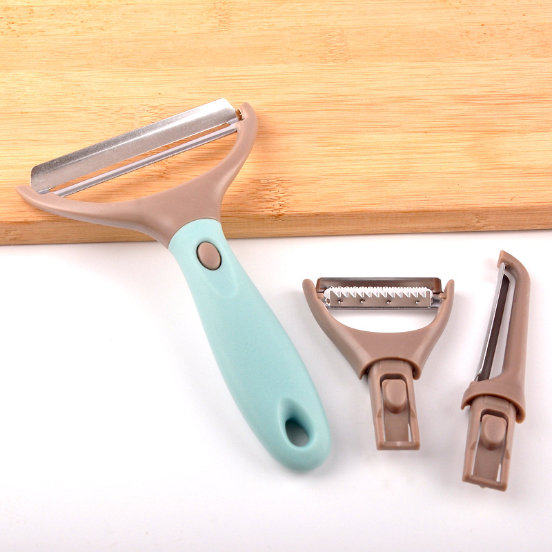 Cross-border direct supply stainless steel peeler three-piece set new detachable melon Planer Peeler