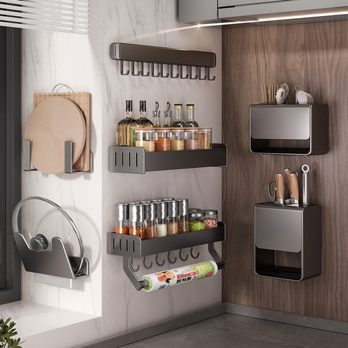 Chopstick tube wall-mounted punch-free countertop home wall drain storage box chopstick cage chopstick basket kitchen storage rack