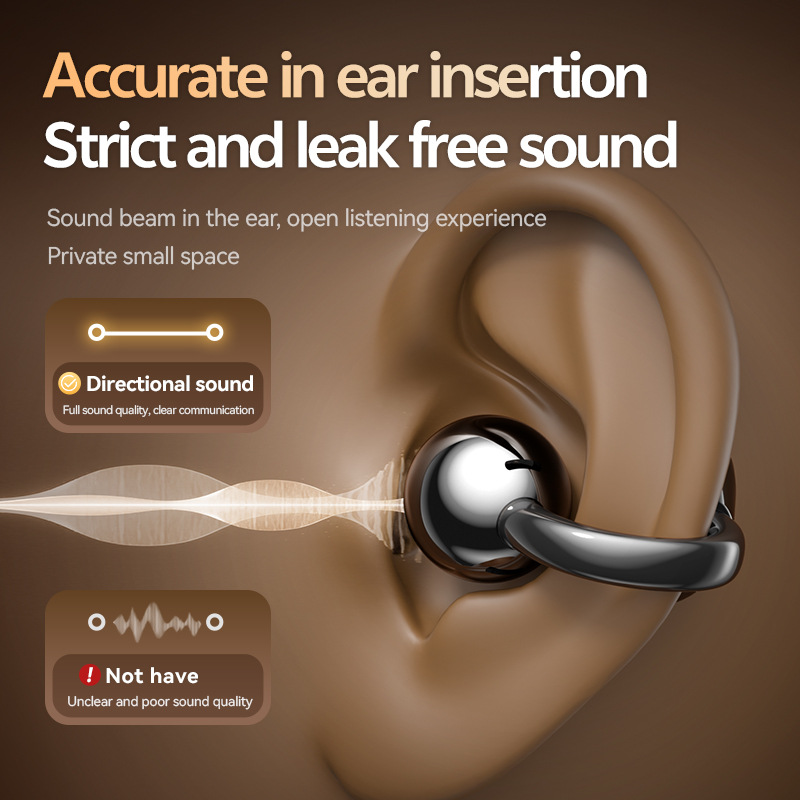 M110 AI Real-time Translation OWS Clip Type Not In Ear Bone Conduction Intelligent Bluetooth Headset_voghion.com