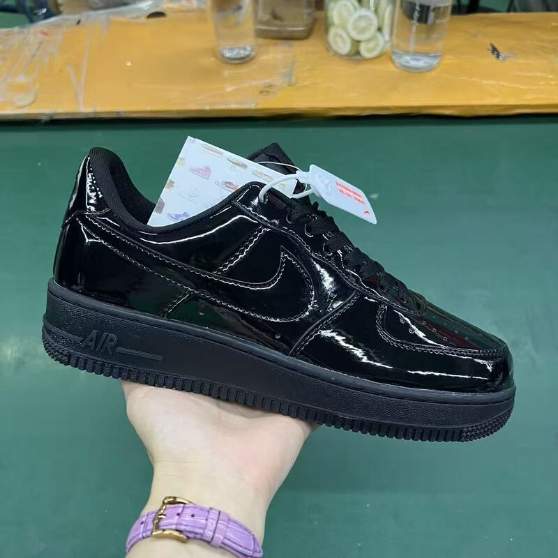Putian Foreign Trade New Model Af1 Air Force Patent Leather Glossy Versatile Casual Sneakers Unisex Sports Shoes Cross-Border Model