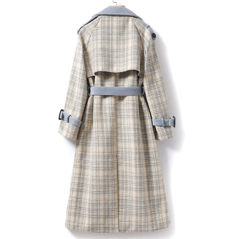 Blue Plaid Woolen Jacket Image 5