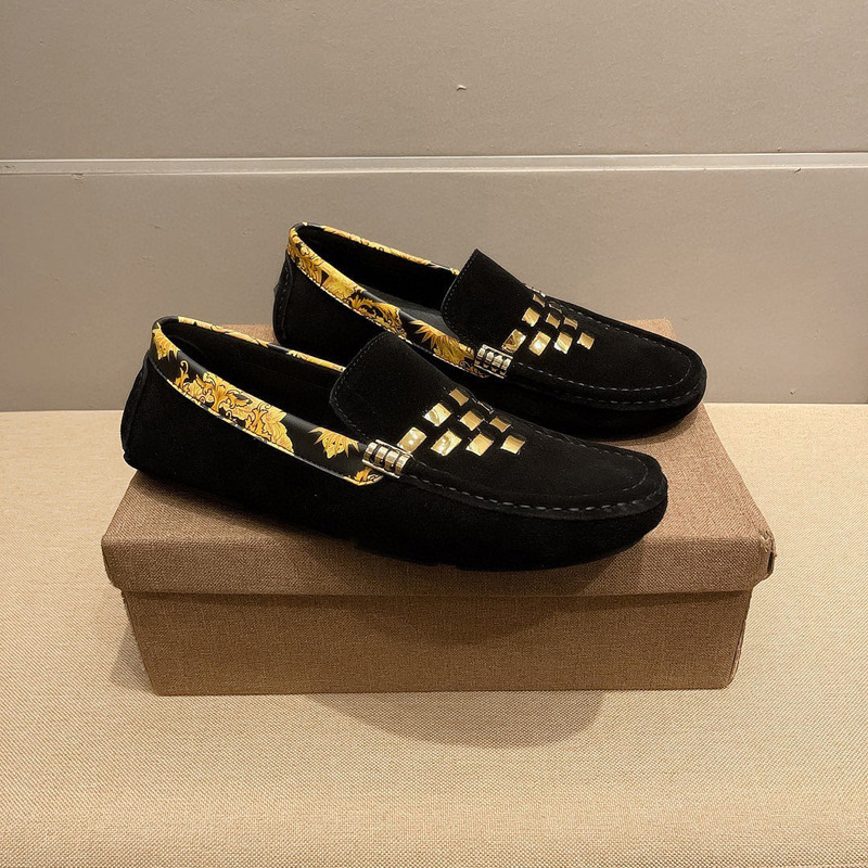 Zapatos Bean para hombres 2024 Europa de pie zapatos de cuero de alta gama zapatos de conducción coreanos zapatos casuales para hombres transpirables