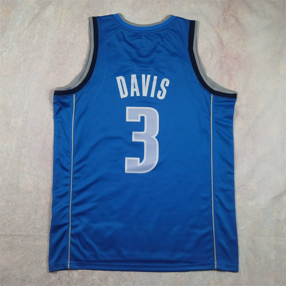 Термопечать баскетбольная майка Mavericks №3 синяя Anthony Davis