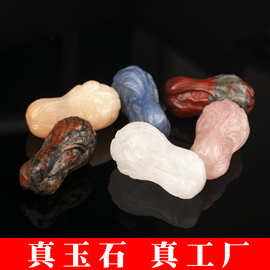 新中式招财纳福水晶雕刻工艺品白菜摆件家居客厅装饰玉石摆件批发