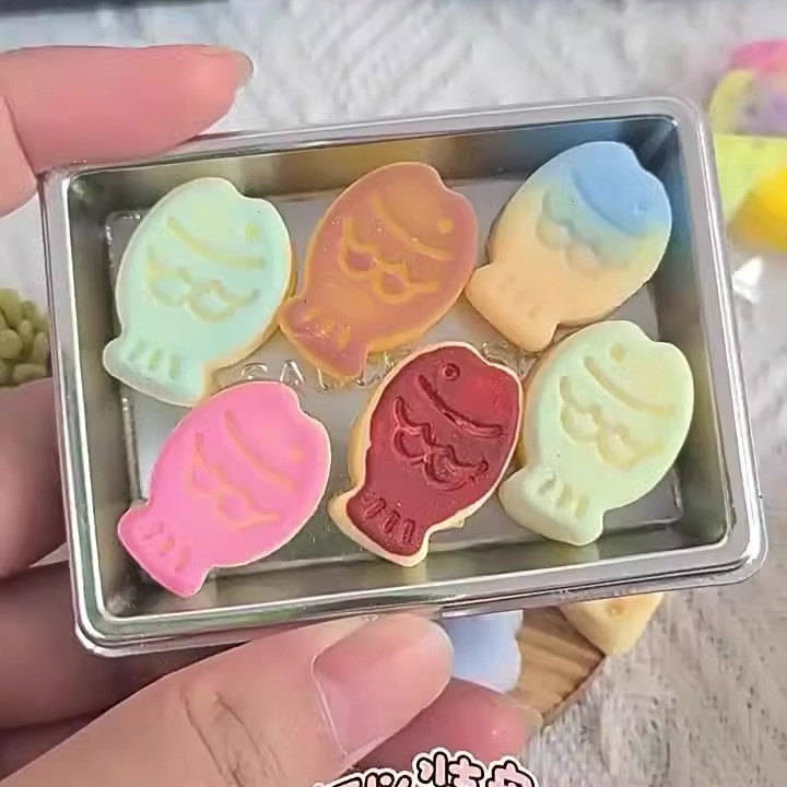 고양이 발톱 TAIYAKI 반죽 재료 팩 감압 장난감 실리콘 물 미니 장난감 반죽 실리콘 DIY 수제