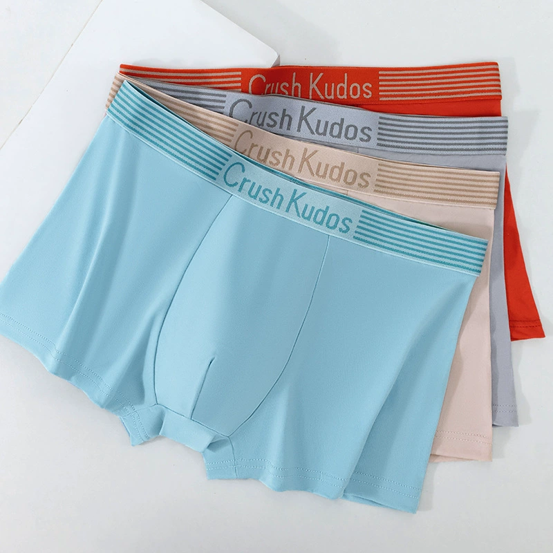 Подростковое мужское хлопковое нижнее белье со средней талией, мужские боксеры, летние мягкие, удобные и дышащие простые боксеры в японском стиле