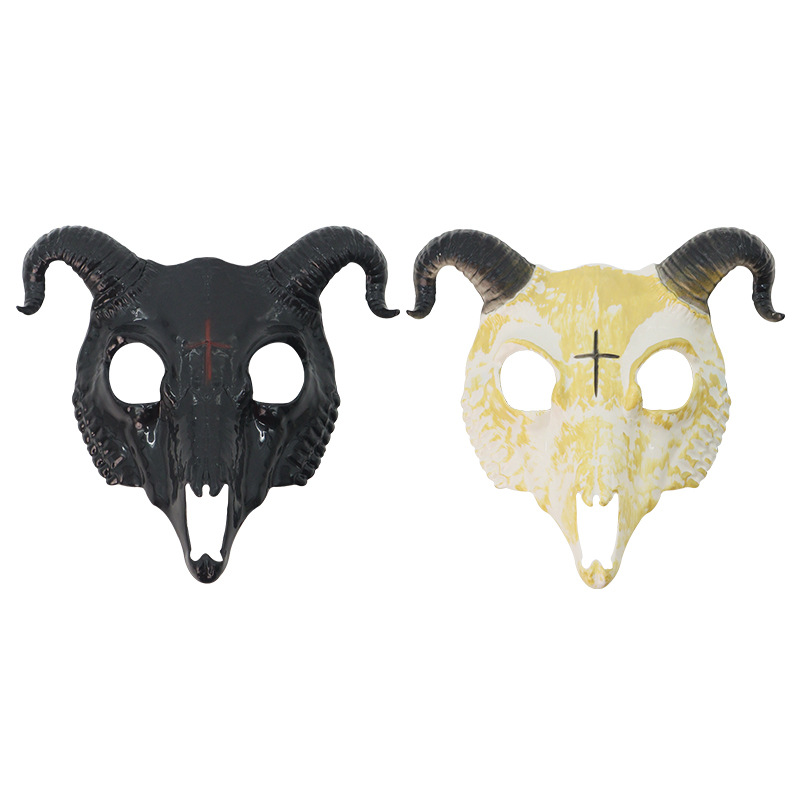 Nuevas máscaras de terror de Halloween animales cabra esqueleto maquillaje fiesta espectáculo prop cos máscara