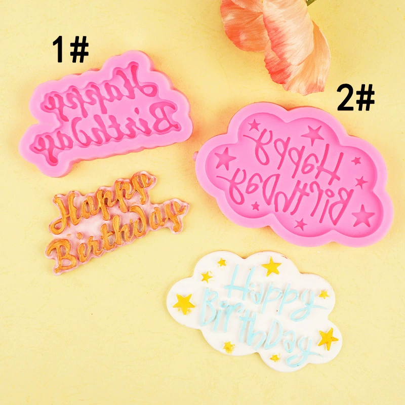 Кекс-декор «Yun Duo Happy Birthda Chocolate Model Cake Decoration Account Ultra Light Gradient Model Baking Tool»