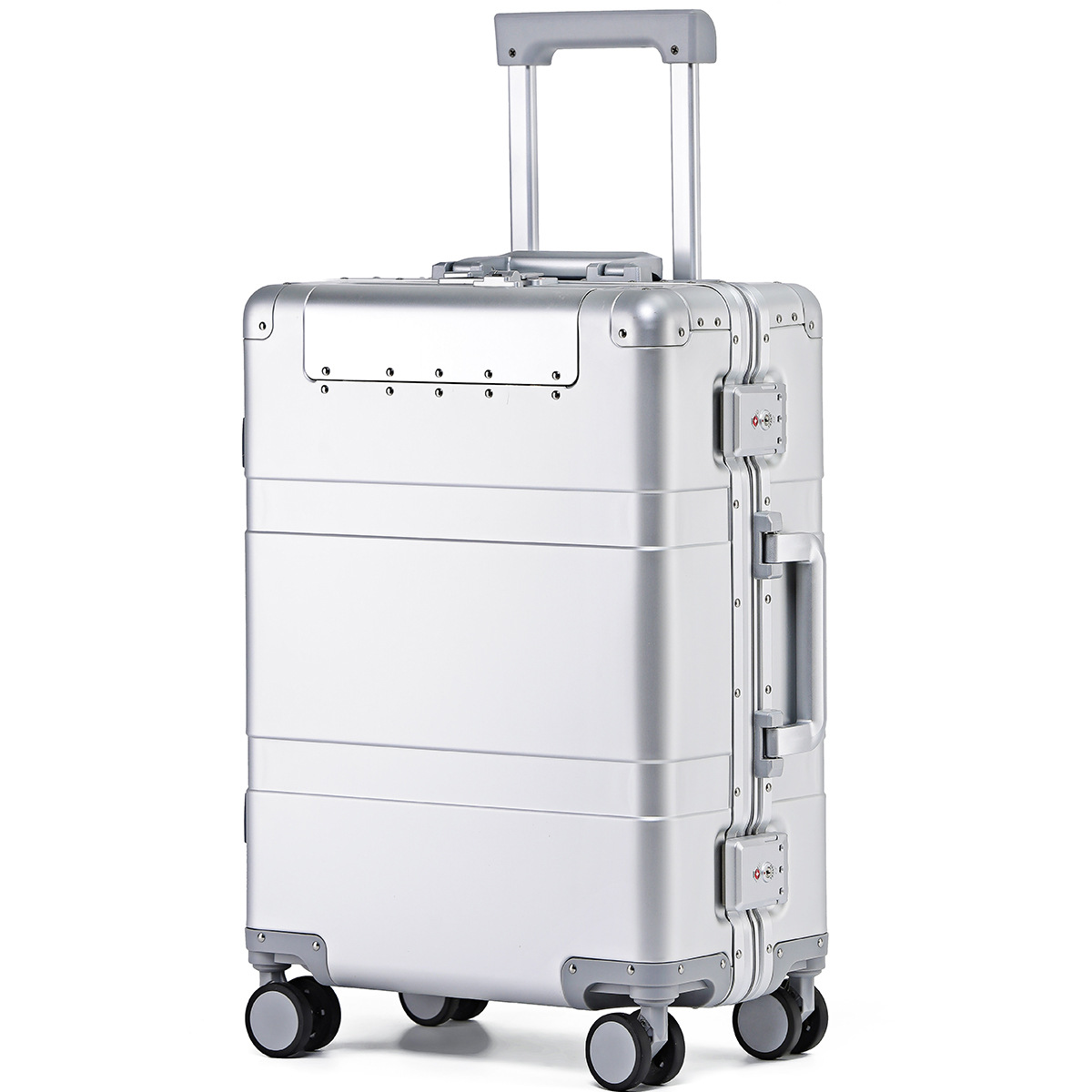 Equipaje abierto de aleación de magnesio de aluminio Equipaje de gama alta de 20 pulgadas Caja de metal de carro de negocios de 24 pulgadas