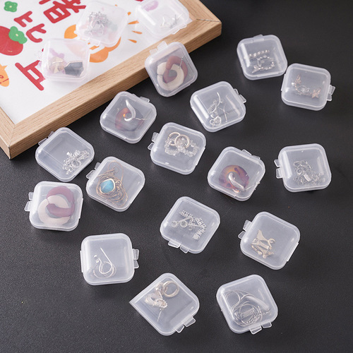PVC anti-oxidation transparent plastic storage box portable large-capacity dust-proof box necklace earrings organizing jewelry box