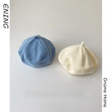 ins韩版婴幼儿贝雷帽子春款秋天冬季针织毛线保暖男女宝宝画家帽