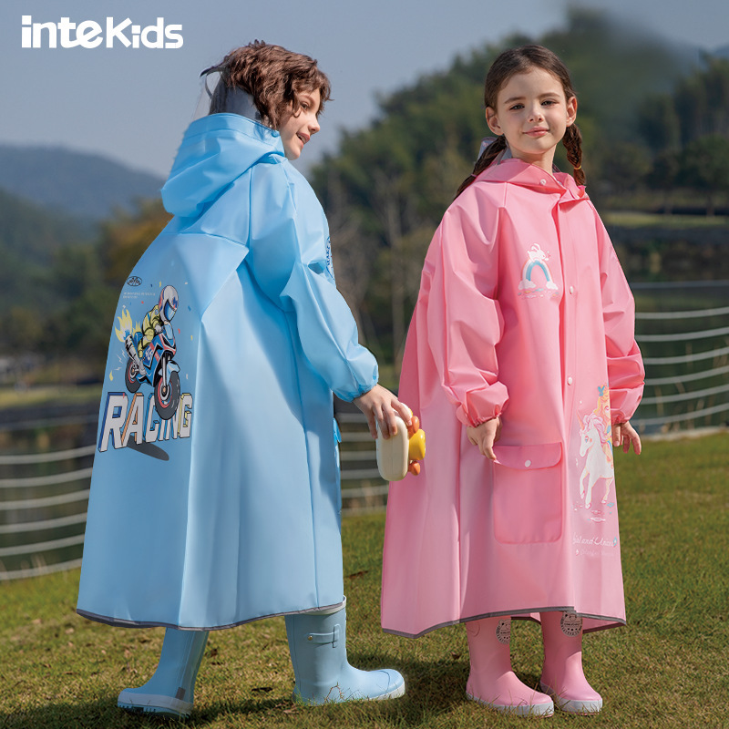 2025 New Kidsren's Raincoat for Boys and Girls, Primary School Students, Special Poncho for School, Middle and Older Kidsren Wholesale