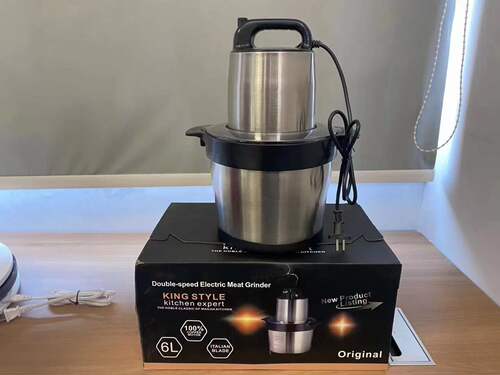 Cross-border electric meat grinder stainless steel blender household glass garlic minced vegetable cooking machine wholesale