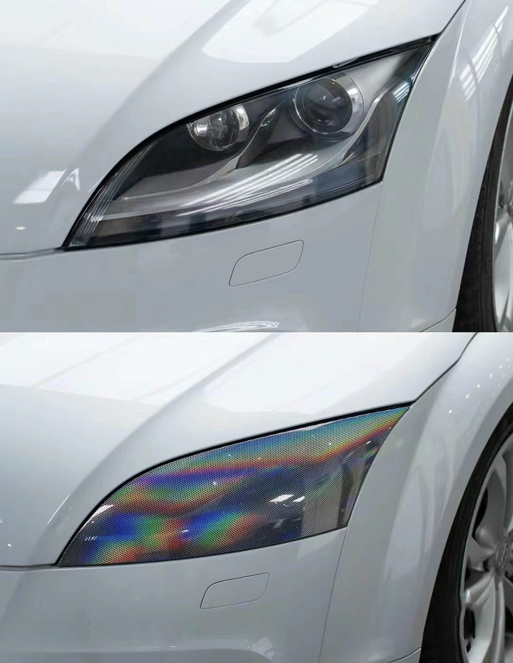 Car Headlight Sticker, Laser Honeycomb Headlight, Tail Light Decorative Film, Fog Light Color Changing Film