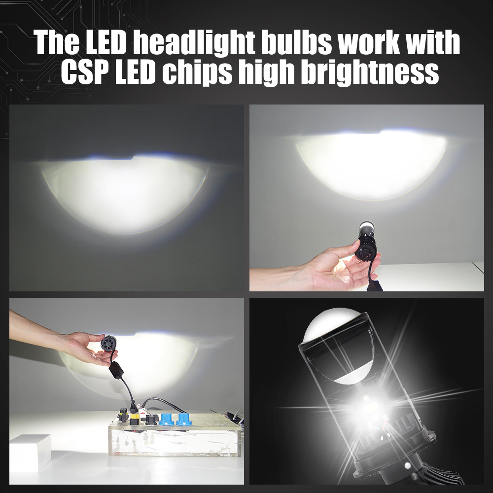 Factory hot sale T9 LED car headlight H4 mini far and near integrated projection lens light 9003 bulb