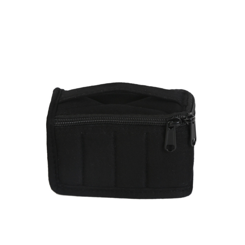 Nueva bolsa de cosméticos portátil de color puro con logotipo impreso, bolsa de cosméticos simple, bolsa de lápiz labial portátil de viaje transfronteriza, venta al por mayor