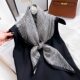 100 Mulberry Silk [Fragrant Grey 86 Silk Square] Crepe Satin High-end Women's All-match Fashion Silk Scarf Shawl