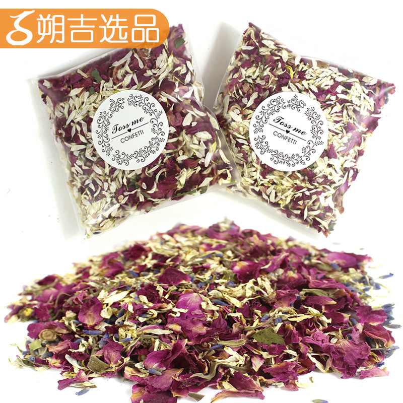 亚马逊爆品 Natural confetti 婚礼 真花花瓣五彩纸屑 玫瑰干花瓣