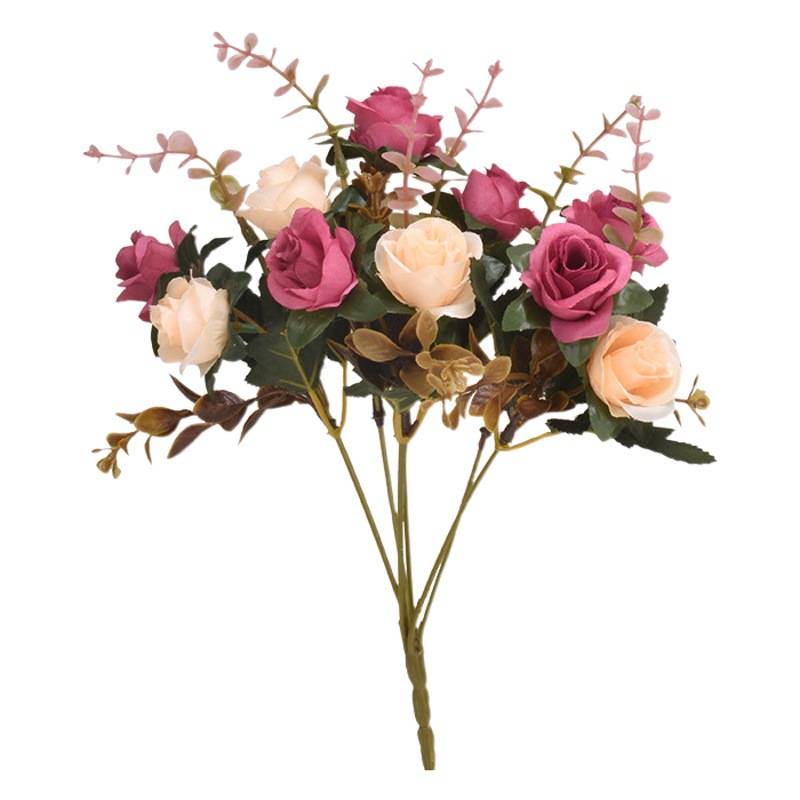 Flor Artificial Europea otoño diamante flor Rosa flor artificial hogar boda decoración del Hotel Flor artificial Rosa