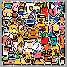 50张童趣涂鸦卡通原创cartoon stickers DIY滑板手机壳行李箱贴纸