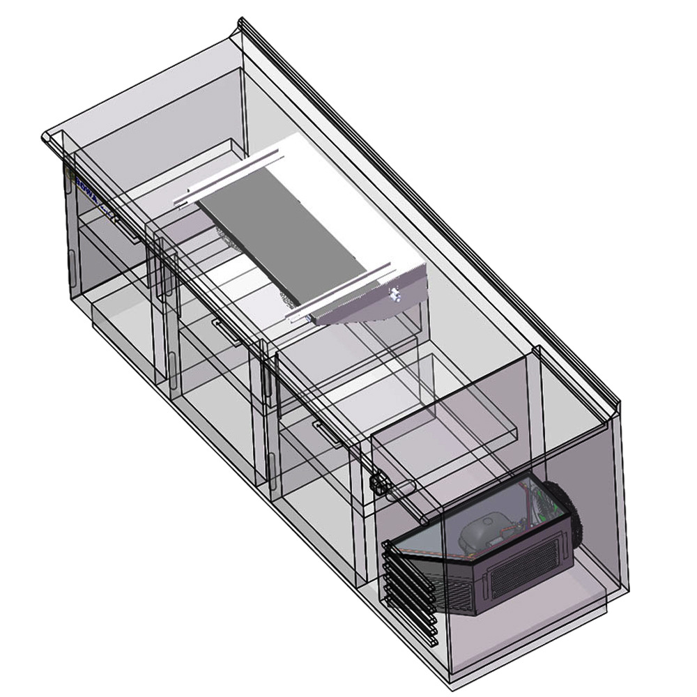 商业厨房不锈钢制冷平台柜用制冷机模块搭建灵活及售后维护简单