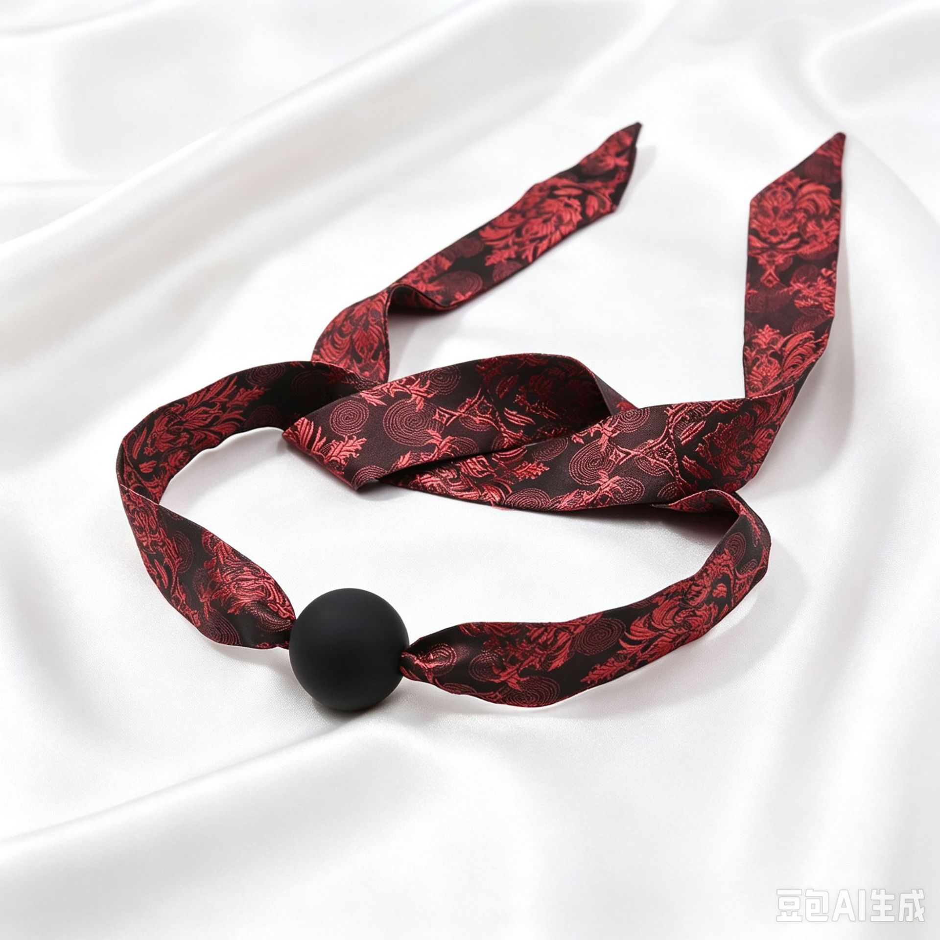 Black Round Silicone Mouth Gag Restraint for Couples — detail image 1