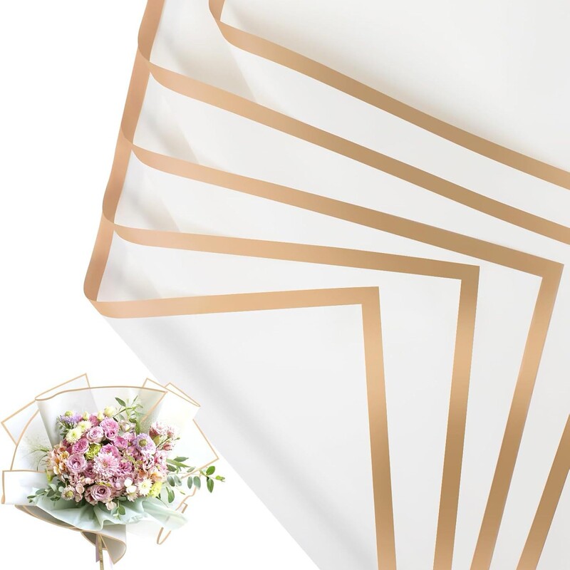 Gold-Edged Waterproof Bouquet Wrapping Paper 22.8inch Square Flower Gift Wrapping Paper Packaging Materials Wholesale Gold-Edged Waterproof Bouquet Wrapping Paper 22.8inch Square Flower Gift Wrapping Paper Packaging Materials Wholesale