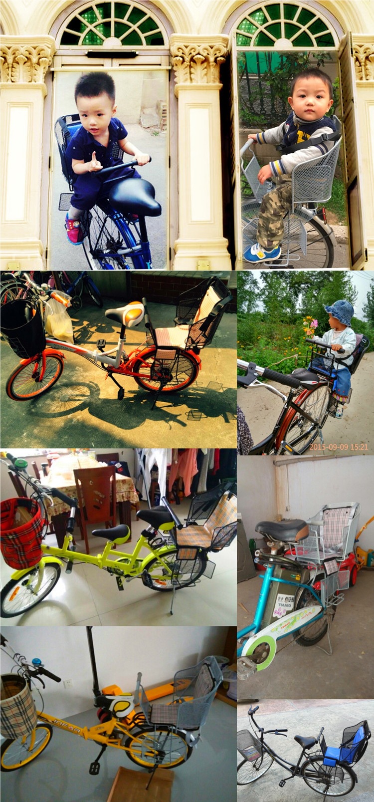 Bicycle Child Seat Rear-Mounted Mountain Bike Bicycle Electric Bike Child Seat Rear Seat for Kids and Toddlers
