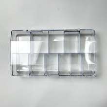 500片甲片盒子塑料盒透明收纳盒空盒11格ps批发