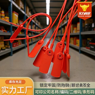 来图定制塑料封条衣服鞋包防盗防拆扣银行行李封签吊牌扎带