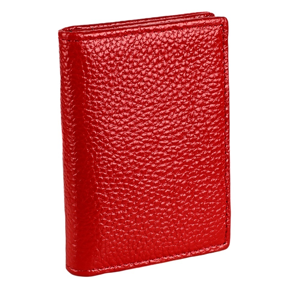 RFID 本革名刺ホルダー第一層牛革名刺ホルダー銀行カードホルダー財布手持ち小銭入れドキュメントバッグ