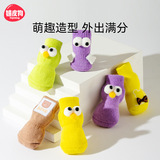 Милые мультяшные трикотажные нескользящие удерживающие тепло носки