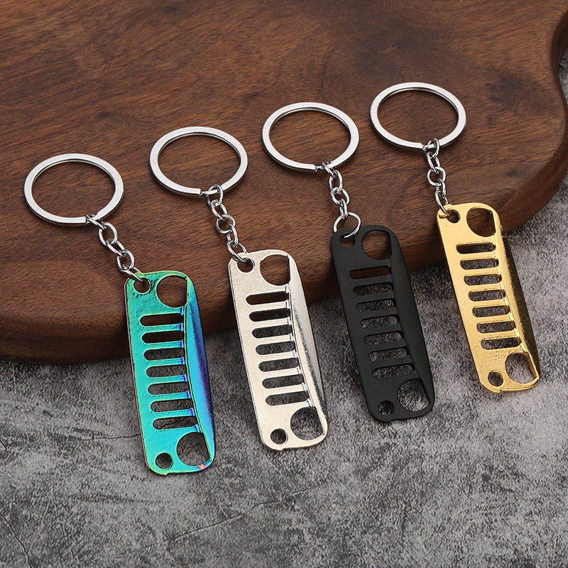 JEEP Wrangler Car Keychain grill Creative Modification Bird Front Face Mesh Keychain Hanging