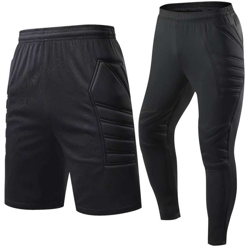 2024 Cross-Border Goalkeeper Pants Football Goalkeeper Protective Long Pants Five-Point Pants with Sponge High Elasticity