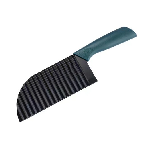 Deep Groove Stainless Steel Wolf Tooth Potato Wave Slicer Multi-functional Potato, Cucumber, Potato Chip, French Fry Gadget Commercial Knife