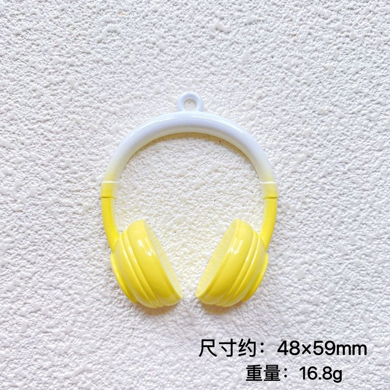 クリエイティブ吊り穴ペイント大型ヘッドフォン合金携帯電話ロープキーホルダーバッグぶら下げ diy 手作りジュエリーアクセサリー材料|undefined