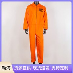 国境を越えた新型囚人服欧米男性オレンジ色囚人服ハロウィーン成人コスプレ服装