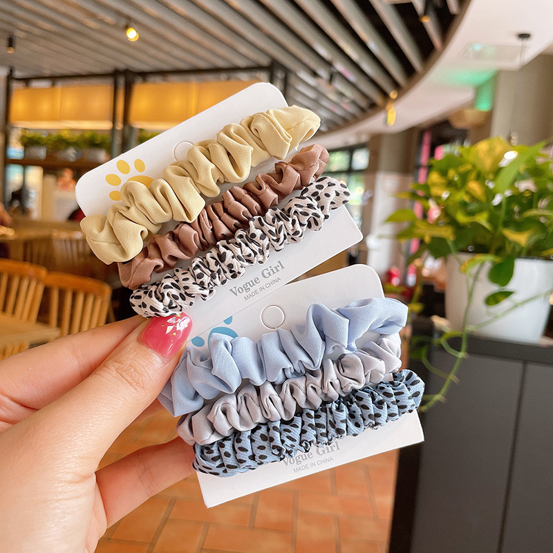 14g Weight Hair Tie Hair Accessories Type Set Quantity Casual, Daily Occasion Cloth Material Cartoon, Leopard Pattern Kid'S, Women's Gender Cute, Simple Style, Korean Style Style Cute Simple Style Korean Style Kid'S Women's Cartoon Leopard Cloth Hair Tie 4