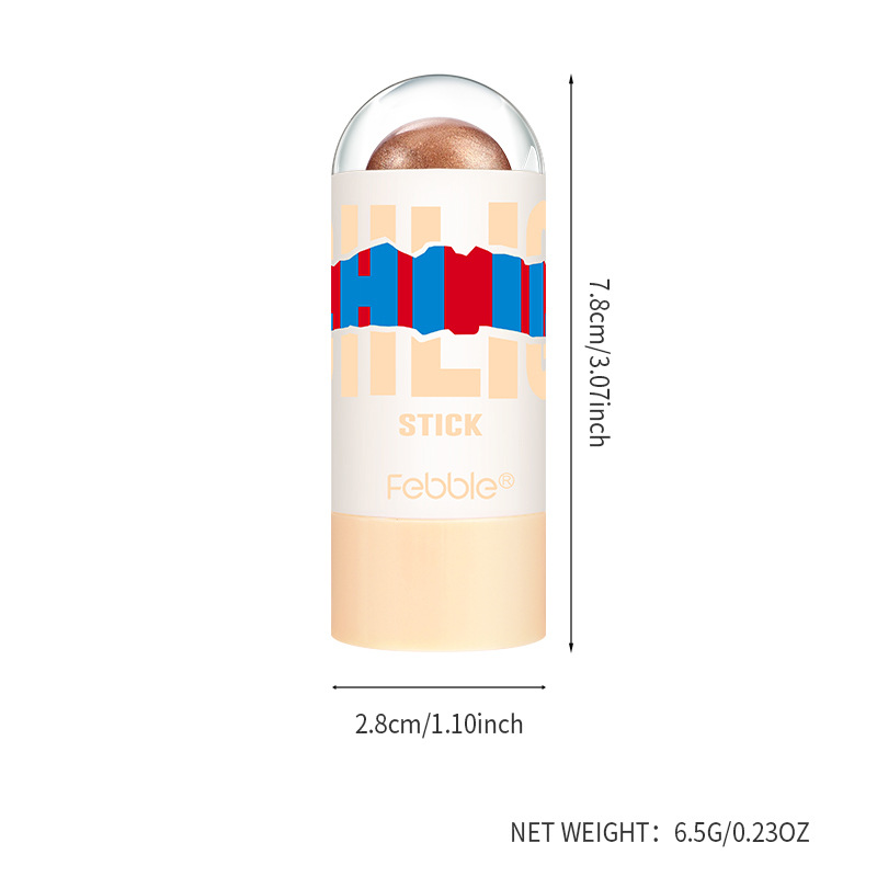 USHAS punto transfronterizo barra de resaltado impermeable duradero brillo metálico estereoscópico reparador FBC014