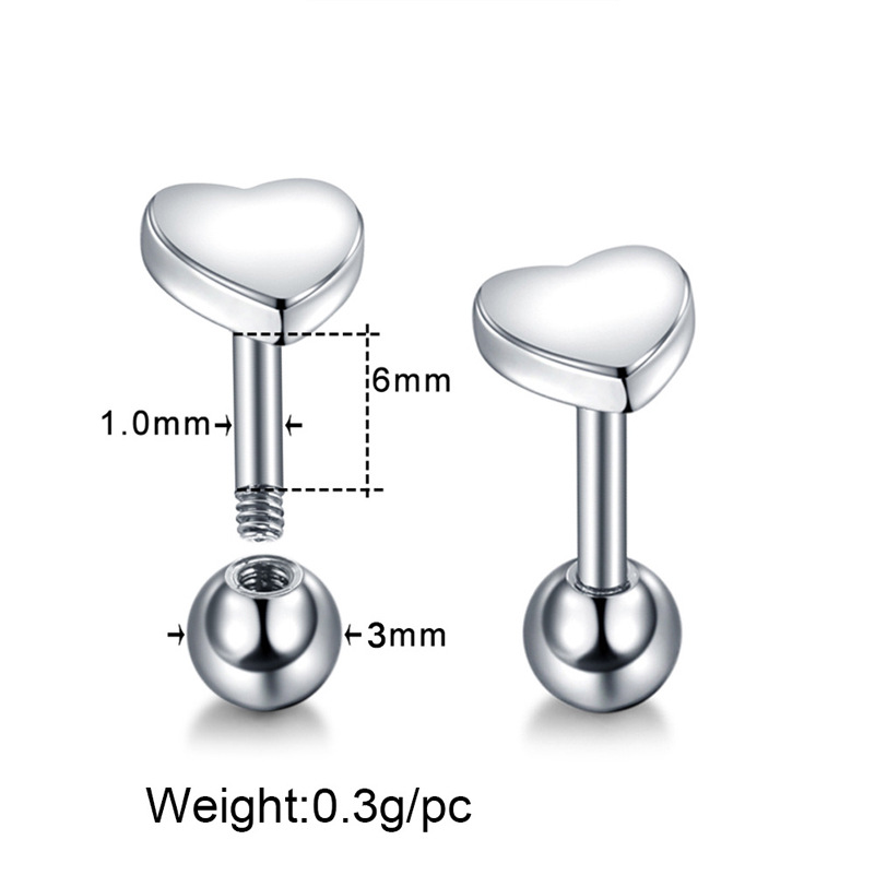 Fashion Rabbit Star Stainless Steel Plating Ear Studs 1 Piece