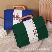 新款毛毡手提包毡手提公司年会礼品包企业商务毛毡伴手礼包